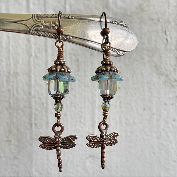 ARTISAN Earrings - “Dragonfly Lanterns” Dangles - Picture 9 of 12